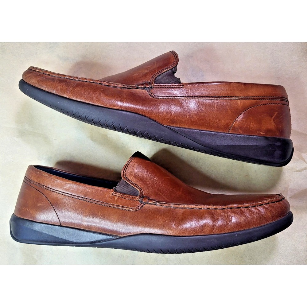 Cole Haan Men's 11 M Lovell 2 Gore Brown Leather Loafers British Tan Cushioned